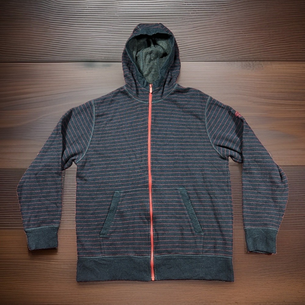 Mountain Hardwear Men's Full Zip Hoodie Wool Blend Striped
